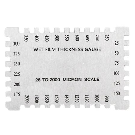 Rustfrit stål sekskantet højpræcisions vådfilmtykkelsesmåler 25~3000um vådfilmkam mil skala kompatibel med maling lak