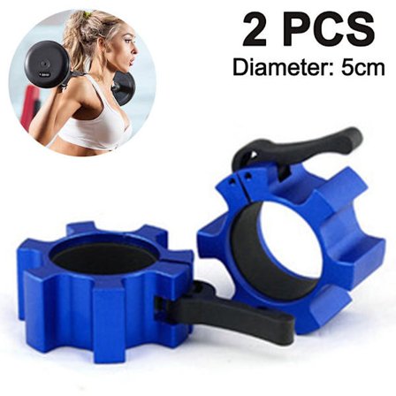 Snabbspännen 50 mm –? Set med 2 hantelklämmor blå