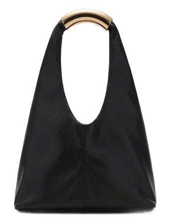 Handbag With Metal Handle Black Mango
