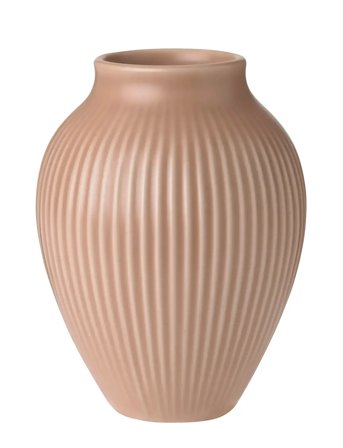 Knabstrup Keramik | Knabstrup Vas H 12.5 Cm Ripple Mat Dusty Rose | H:12.5CM