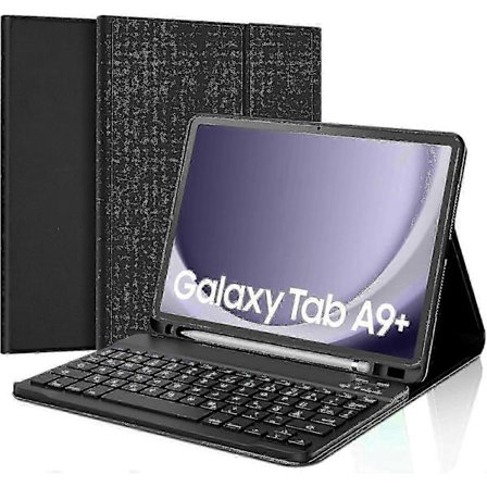 Tangentbord för Tablet A9 Plus - Galaxy Tab A9 Plus Fodral med Tangentbord, [qwertz Tyskt] Tangentbord Magnetisk Trådlös Bluetooth Avtagbar hwy