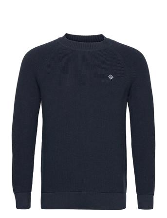 D2. Cotton Rib C-Neck Blue GANT