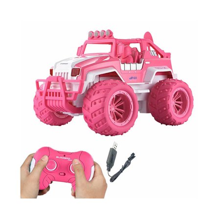 Fjernstyret Offroad Bil til Børn - 2.4GHz, LED, Pink, RC Biler