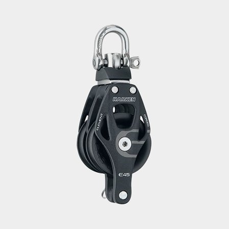 Harken 45mm Aluminum Element Double Block - Swivel, Becket (6239)