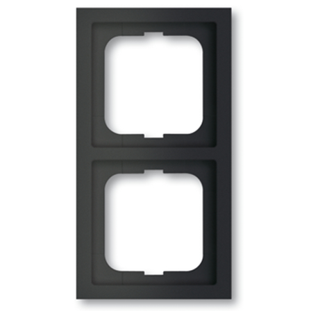 ABB 1722-885K Ramme matt svart 2 rom, Strømbrytere & vegguttak