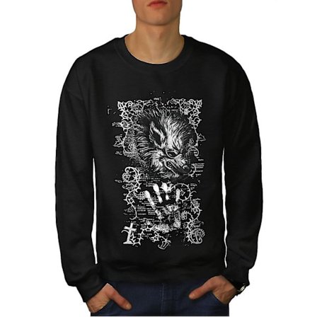 Beast Devil Wolf Män Blacksweatshirt | Wellcoda