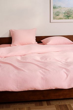 Jotex - Påslakanset i Muslin Dubbelsäng Ljusrosa AMILIA - Köp Dubbelsäng hos Jotex