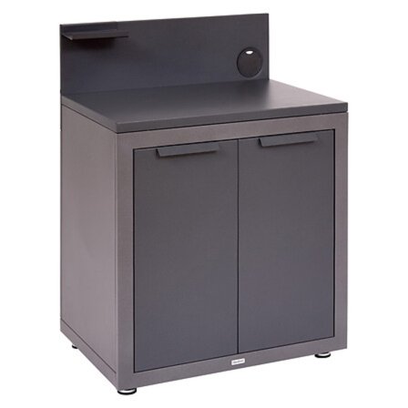 Udendørs køkkenmøbel, 2 døre, grafitstål, 80x60x110 cm