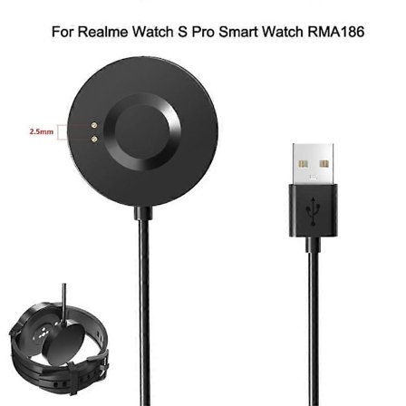 Magnetisk klokke-ladekabel for Realme Watch/S Pro/Watch 2 Pro/Realme Watch S Smartklokke