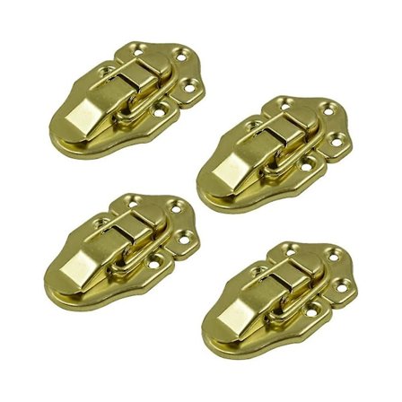 4 sæt guld metal kuffert andebilled kasse hasper låse vippe lås catch hasper bagage kasse lås hasper