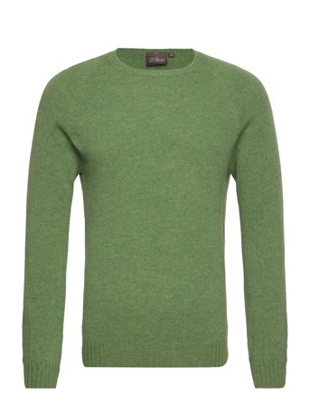 Kendal Roundneck Strikkegenser M. Rund Krage Grønn Oscar Jacobson*Betinget Tilbud