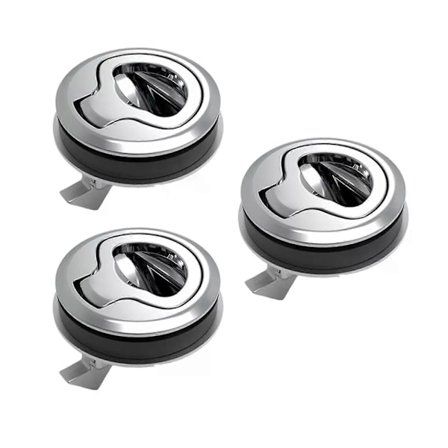 3 stk. Generisk innfelt trekk Lås Dørskap Maskinvare Marine Lås Båt Innfelt Trekk Lås Rund Båtdekk Lås for RV Marine Båt SSD