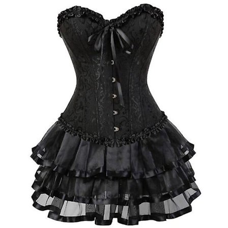 Women's exy Body Dress, Corset and Mini kirt et