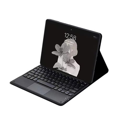 Svart Bluetooth-tangentbordsfodral för Lenovo M10 Plus