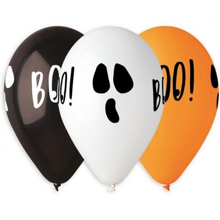 Halloweenballonger "Boo" 33cm 5-pack - Partyninja.se
