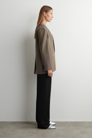 COS Minimal Leather Ballet Flats in Silver-coloured - Women