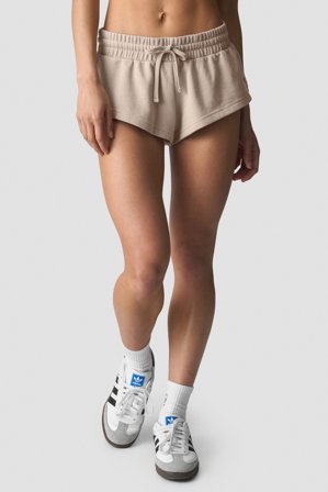 ICANIWILL - Everyday Unbrushed Sweat Shorts Light Greige - Dame - ICIW