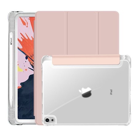 Fodral för iPad 2025 11/2022 10 10.9" Sandpuder Transparent Pennhållare och Ställ