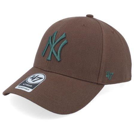 47 Brand - MLB Brun adjustable Keps - New York Yankees Mvp Brown Adjustable @ Hatstore