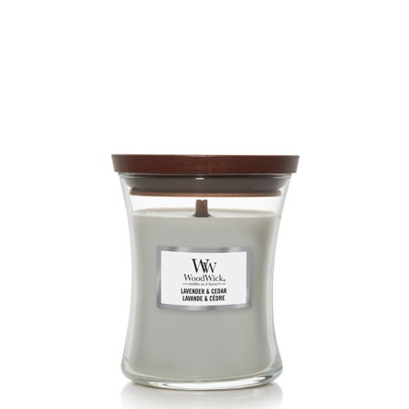 Woodwick Hourglass Candles Lavender & Cedar 275gr - Candela Profumata