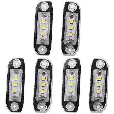 6 stk LED-skiltlys for S80 Xc90 S40 V60 Xc60 S60 C70 V50 Xc70 Svart