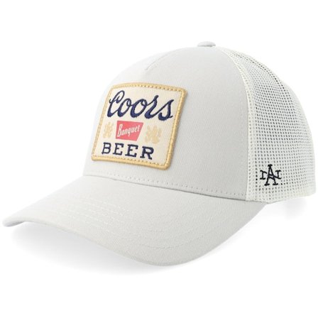 American Needle - Svart trucker Caps - Coors Beer Ivory/Stone Valin A-Frame Trucker @ Hatstore