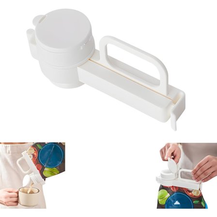 Food Bag Sealing Clip with Pour Spout, Suitable for Small Particles, Liquid, Flour and Baby Food Storage