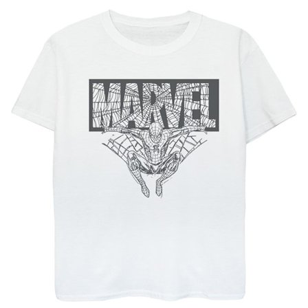 Marvel Boys Spider-Man Marvel Logo T-shirt 3-4 år Vit