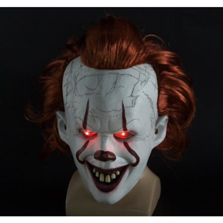Lateksikauhu LED-naamio Halloween Pennywise Cosplay-klovni naamiaisasut