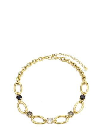 Fiesta Necklace Clear/Gold Accessories Jewellery Necklaces Chain Necklaces Gull Bud To Rose*Betinget Tilbud