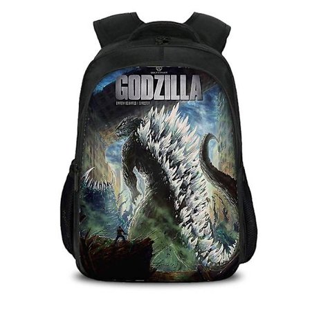Godzilla Dinosaur Monster Skoletaske Skulder Computer Rygsæk Stor Kapacitet