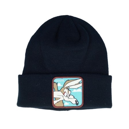 Capslab - Noir cuff Bonnet - Looney Tunes Coyote Black Cuff @ Hatstore