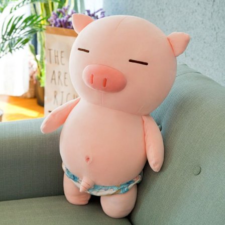 25/60 cm söt rosa gris plyschdocka tecknad piggy kawaii leksak mjuk gosedjur