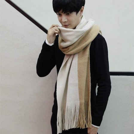 Luksus Cashmere Fargematching Dame Skjerf Vintersjal STYLE5