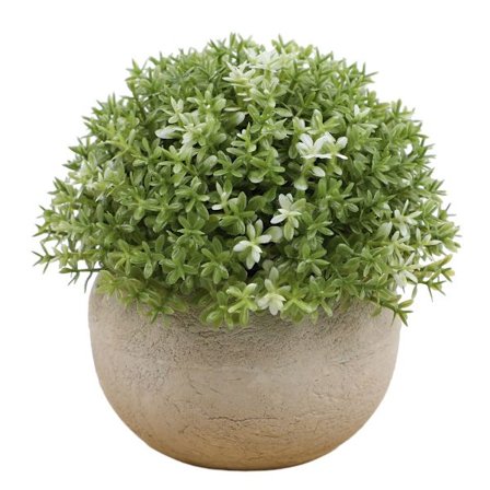 Mini Plastgräs Växt med Kruka, Topiary Boll, Liten