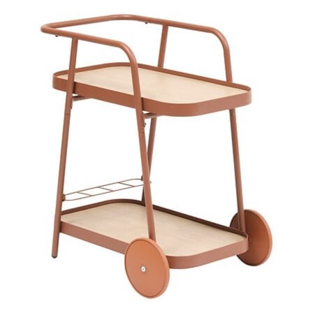 Aluminiumsvogn med hjul, 76x50x81 cm, flaskeopbevaring