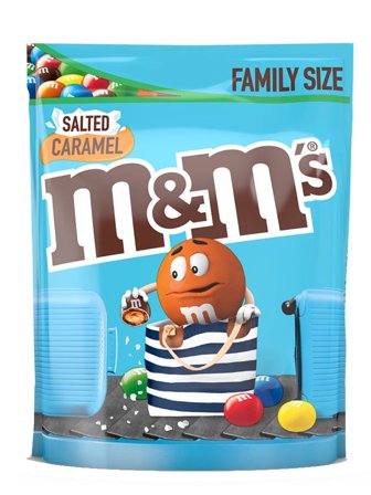 M&MMilk chocolate with a salted caramel center (21%), in a sugar shell. 0.31kg
