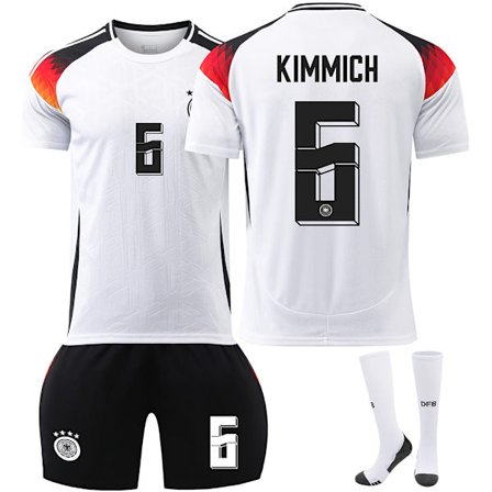 2024 UEFA EM No.6 KIMMICH Barnfotbollströja Kit Home Black