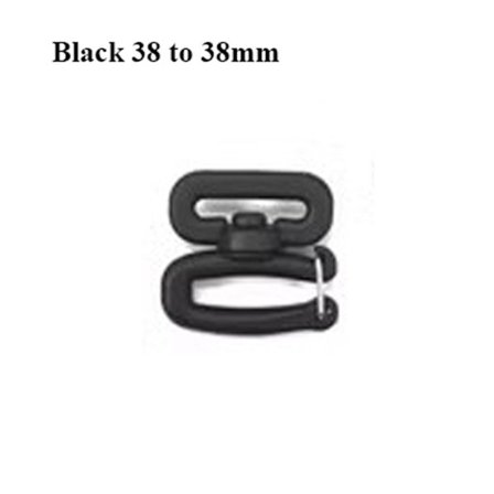 Webbing Spænder Krog Rygsæk Taske Clips SORT 38 TIL 38MM