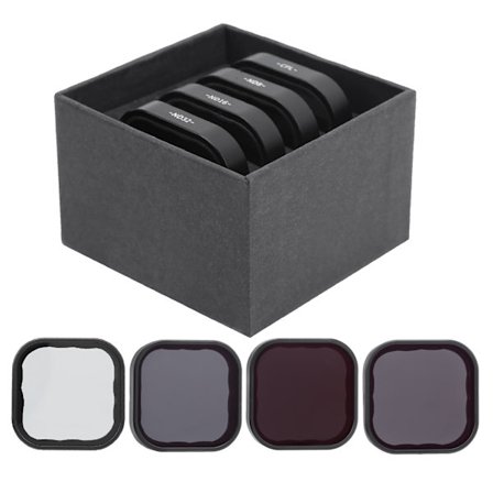 TELESIN CPL/ND8/ND16/ND32 Objektivfilter 4 i 1 Set för Gopro Hero 9 Actionkamera