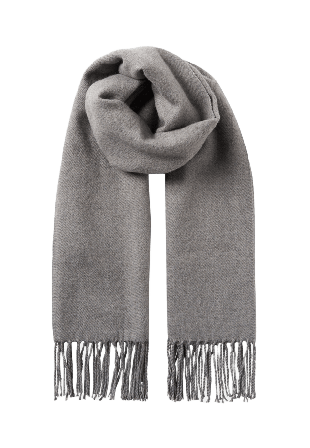 Å MAN Halsduk med fransar BO Halsdukar & scarves Grå ONESIZE