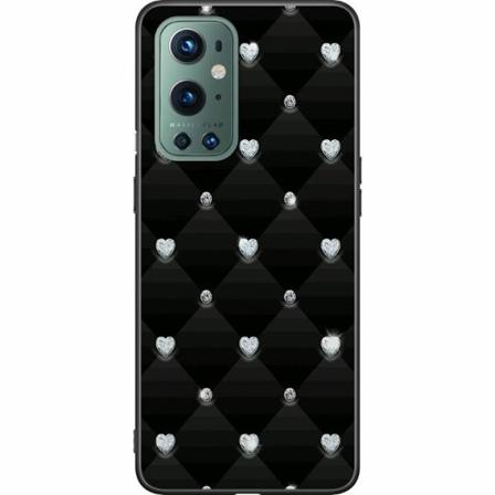Oneplus 9 Pro Svart Skal Bling Heart