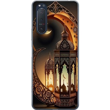 Kompatibel Mobilcover til Sony Xperia 5 II Nærbillede af kattens øje med intens blå iris og detaljeret pels i makrofotografi