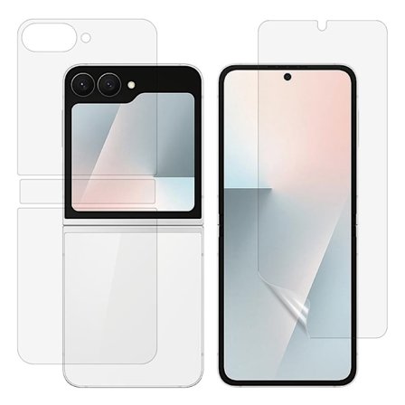 SKALO Samsung Z Flip6 Kokonaisvaltainen Etu+Taka Näytönsuoja - Läpinäkyvä