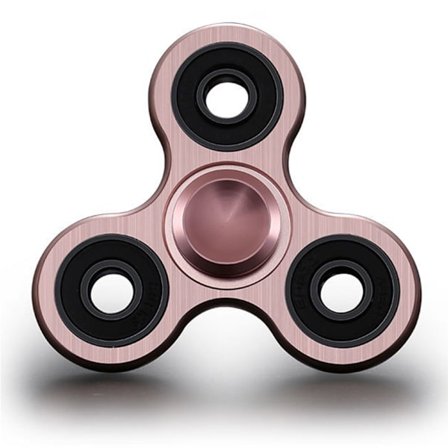 Ternær gyro i aluminium legering, spiralformet trekantet metal legetøjs dekompressions gyro.