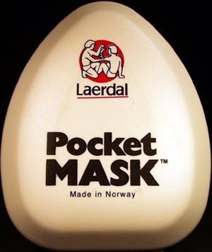 Pocket mask m/vent og filter