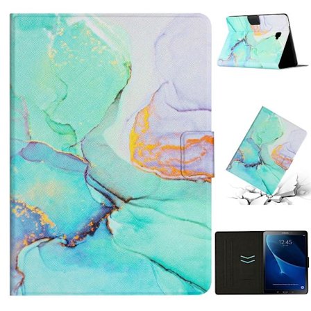 Samsung Galaxy Tab A 10.1 T580 Marble Mönster Smart Läderfodral