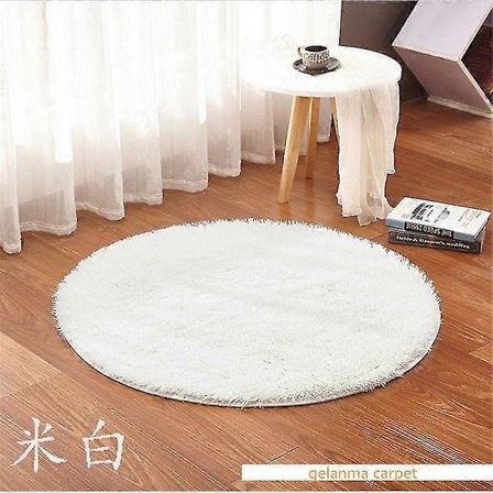 Bademåtte Skridsikker Absorberende Brusebad Badeværelse Tæppe Rundt Langt Hår