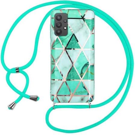 Etui til Samsung Galaxy A52s A52 4G-5G TPU Anti-ridsebeskyttelse med lanyard turkis Turkos