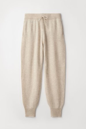 Soft Goat - Joggers - Women cashmere pants - S - Natural Sand